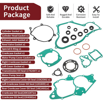 Complete Gasket and Oil Seals Kit for Honda CR80R (1986–1991)