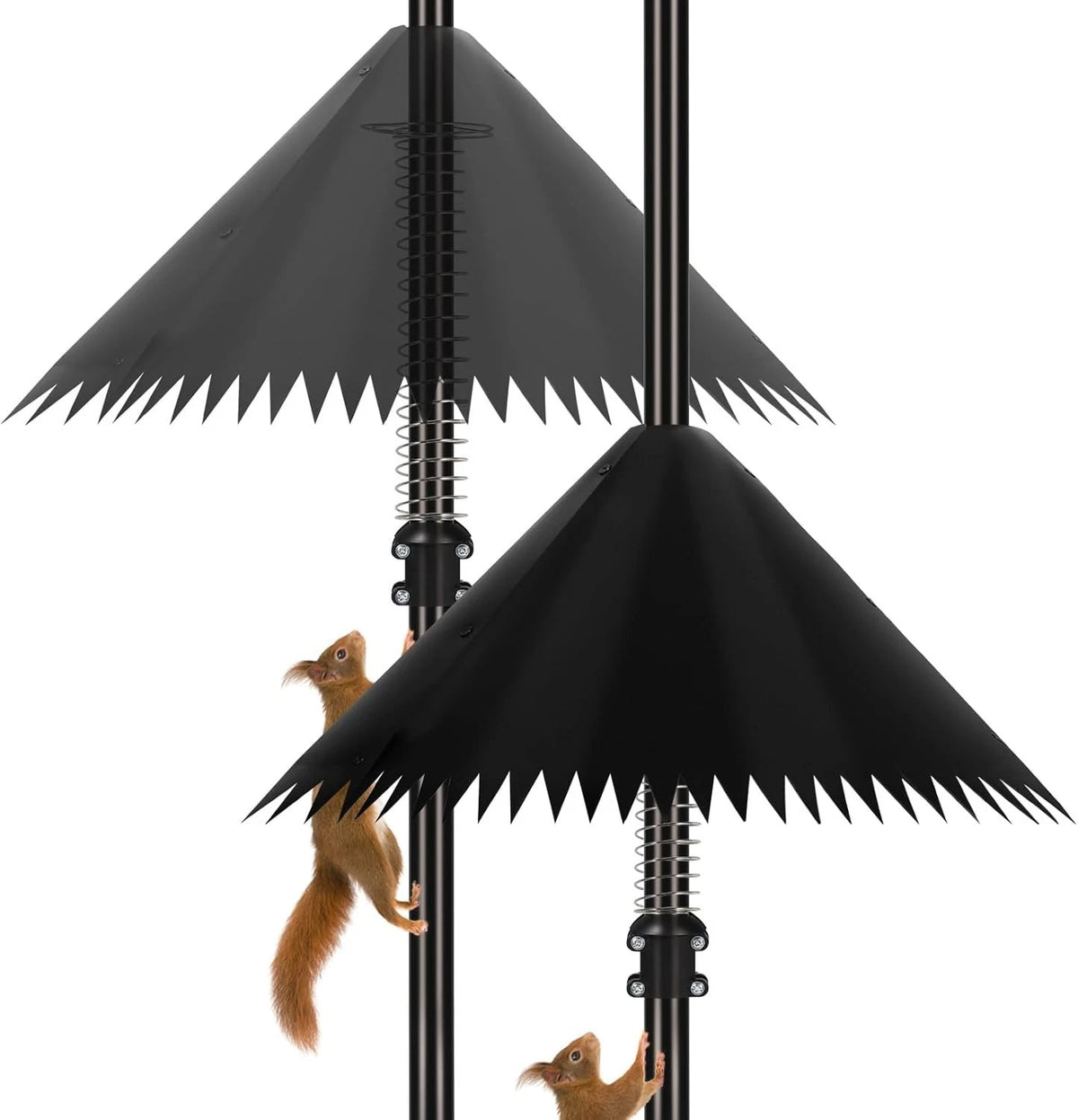 2 Pack Squirrel Baffle for Bird Feeder Pole (19 Inch)