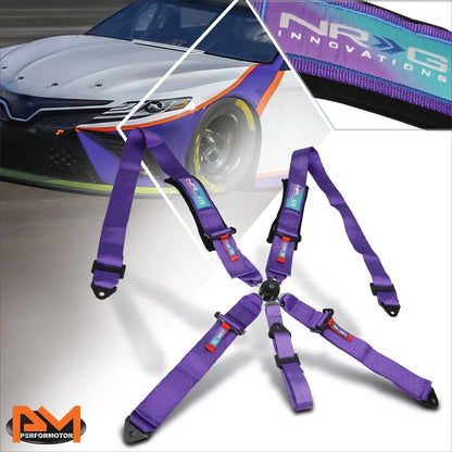 NRG 5-Point Racing Harness Seat Belt for Universal Vehicles (SFI 16.1, Purple)