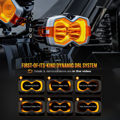2X 4.5" LED Work Lights for Jeep Truck (2010–2023)