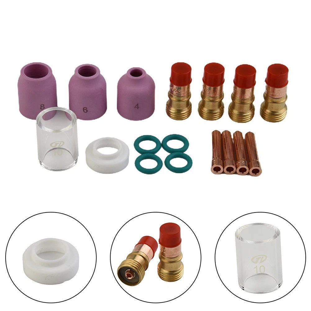 2X WP17/18/26 2.4mm TIG Gas Lens Cup Nozzle for Welding Tools