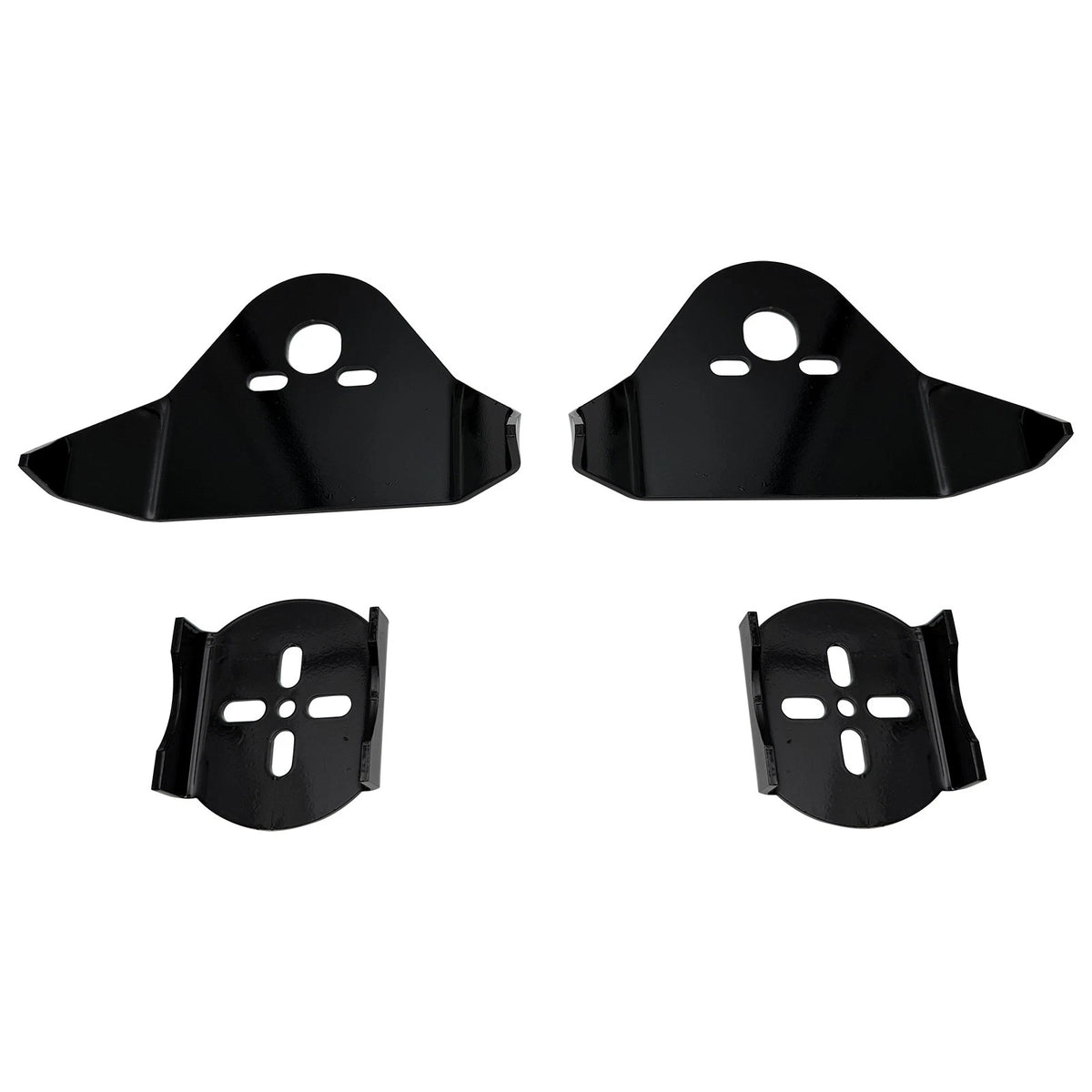 Set of 2 Black Rear Bag Mounting Brackets for Air Ride Suspension