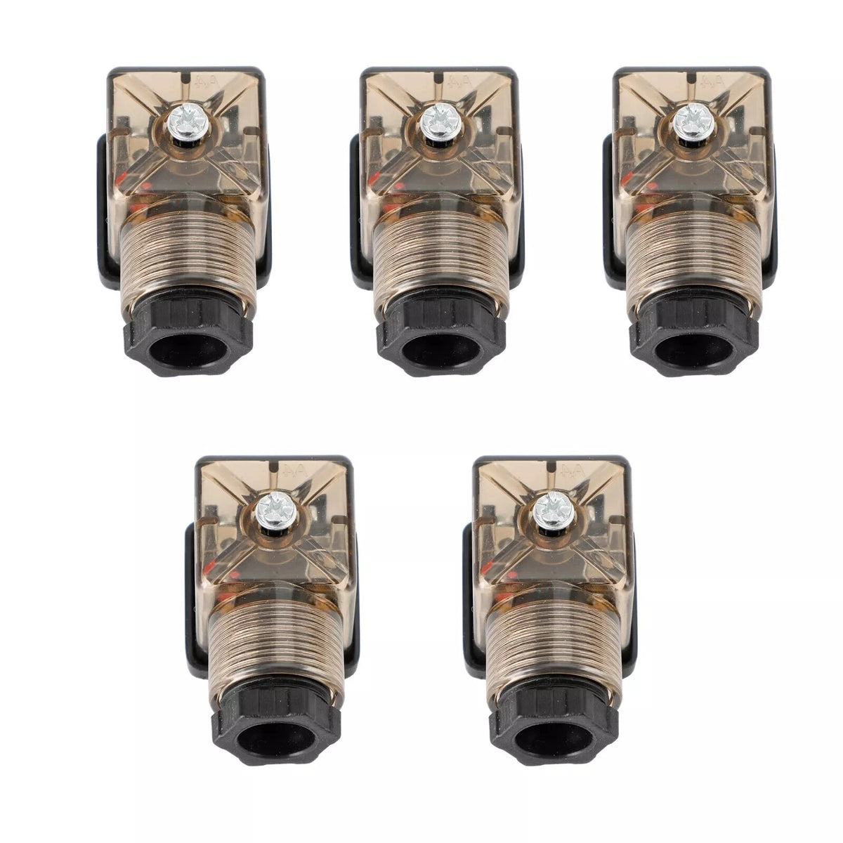 5X Solenoid Valve Coil 4 Pin Plug Connector for (I012-A043)
