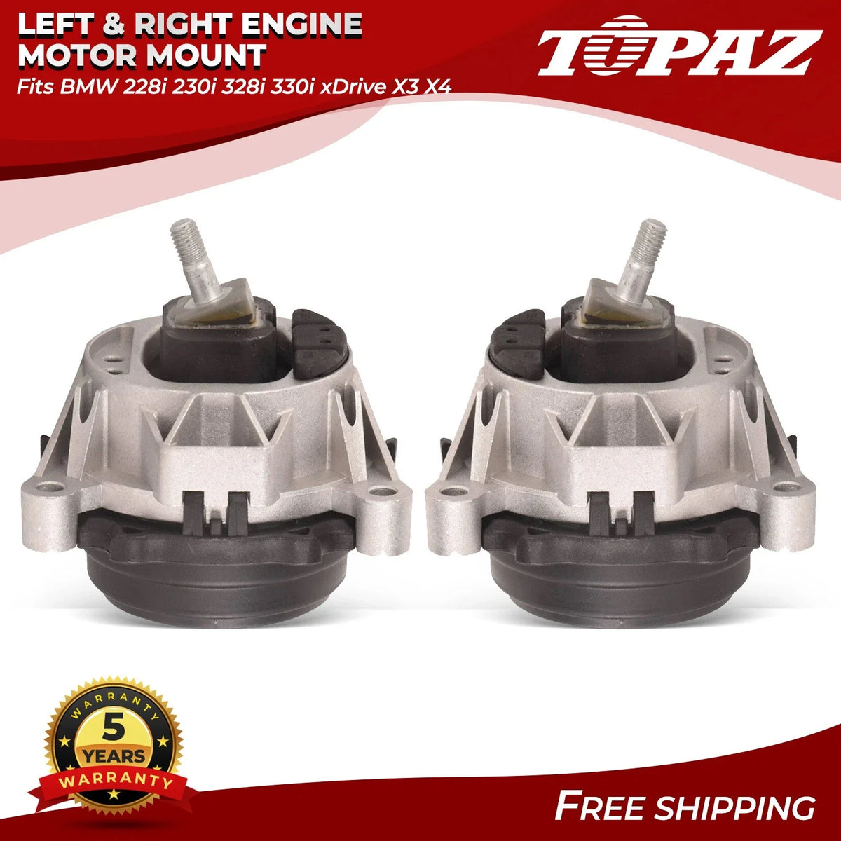 Engine Motor Mount Kit for BMW 228i 230i 328i 330i xDrive X3 X4 (2014–2021)