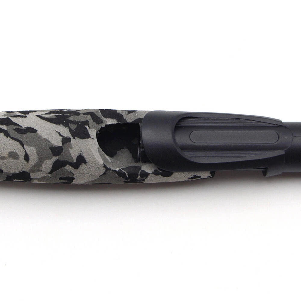 Set of 2 Gray Black Camo Fishing Rod Handle Split Grip Repair