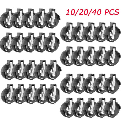 Set of 10 CR2016 Button Coin Cell Battery Holders for Electronics
