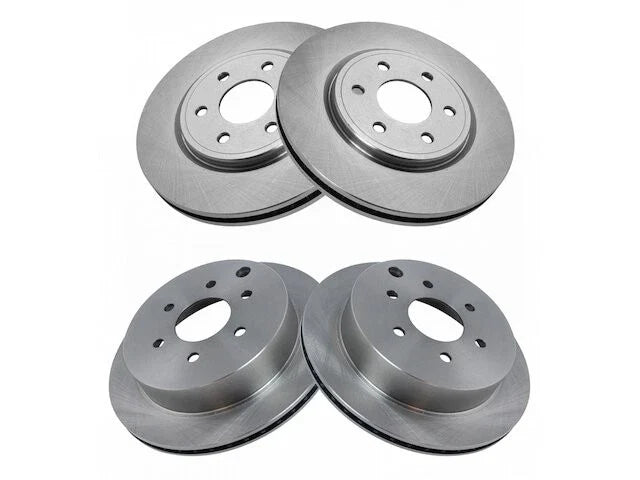Set of 2 Front and Rear Brake Rotors for Suzuki Equator (2009–2012) WY156XX