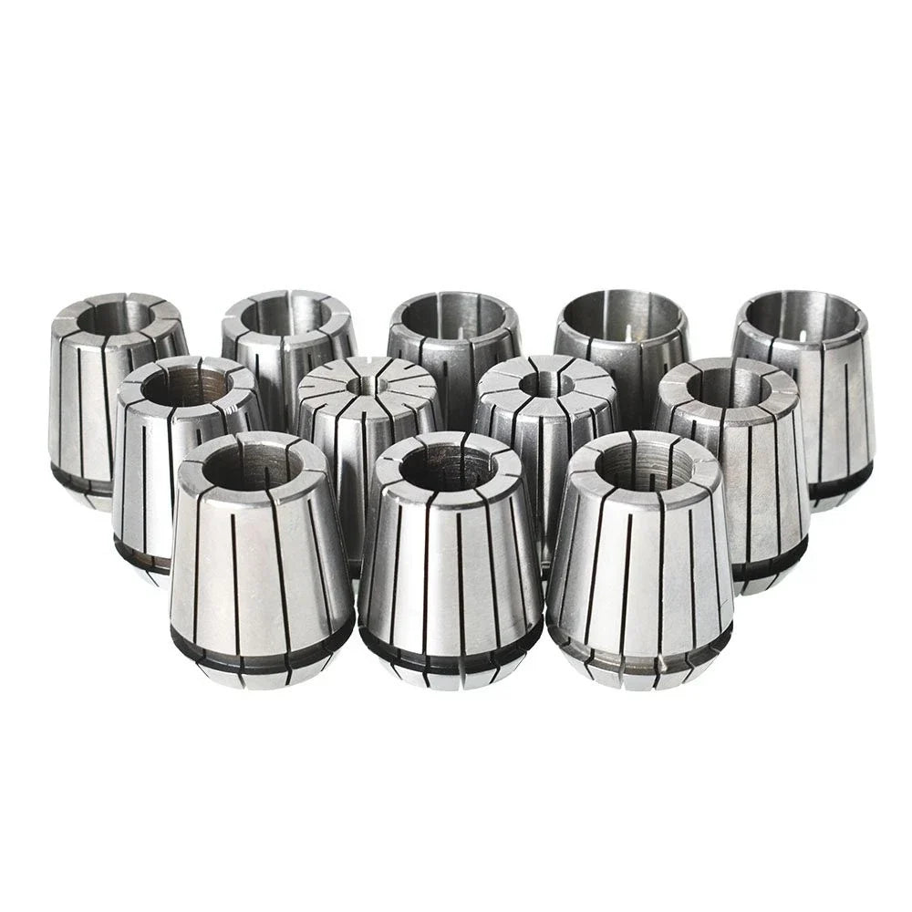 Set of 12 Spring Collets for ER40 (Compatible with Various Models)
