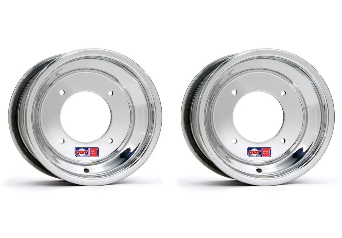 Set of 4 DWT .190 Red Label Polished 12" Wheels for Polaris RZR 200 (2008–2014)