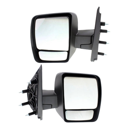 Set of 2 Manual Mirrors for Nissan NV1500 (2012–2017) Textured Black