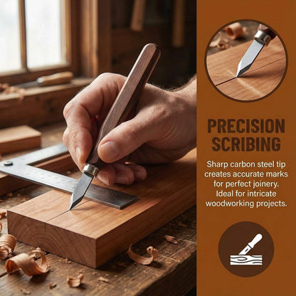2X Woodworking Marking Knife with High Carbon Steel Blade - Dual Bevel