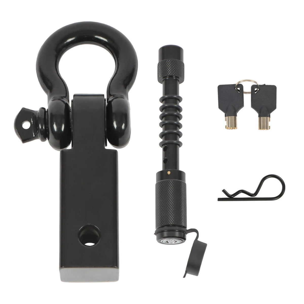 2" Solid Steel Anti-Theft Shackle Hitch Receiver for Trucks Off Road (BCK39380K)