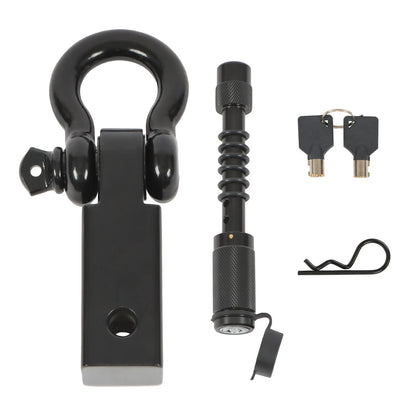 2" Solid Steel Anti-Theft Shackle Hitch Receiver for Trucks Off Road (BCK39380K)