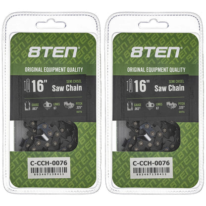 2X Chainsaw Chain 16 Inch .063 .325 67DL for Solo 22LPX067G 22BPX067G 634