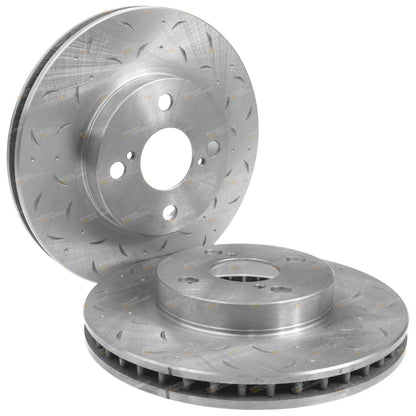 Front Slotted Dimple Drilled Disc Rotors for Corolla ZZE122 (2001–2007)
