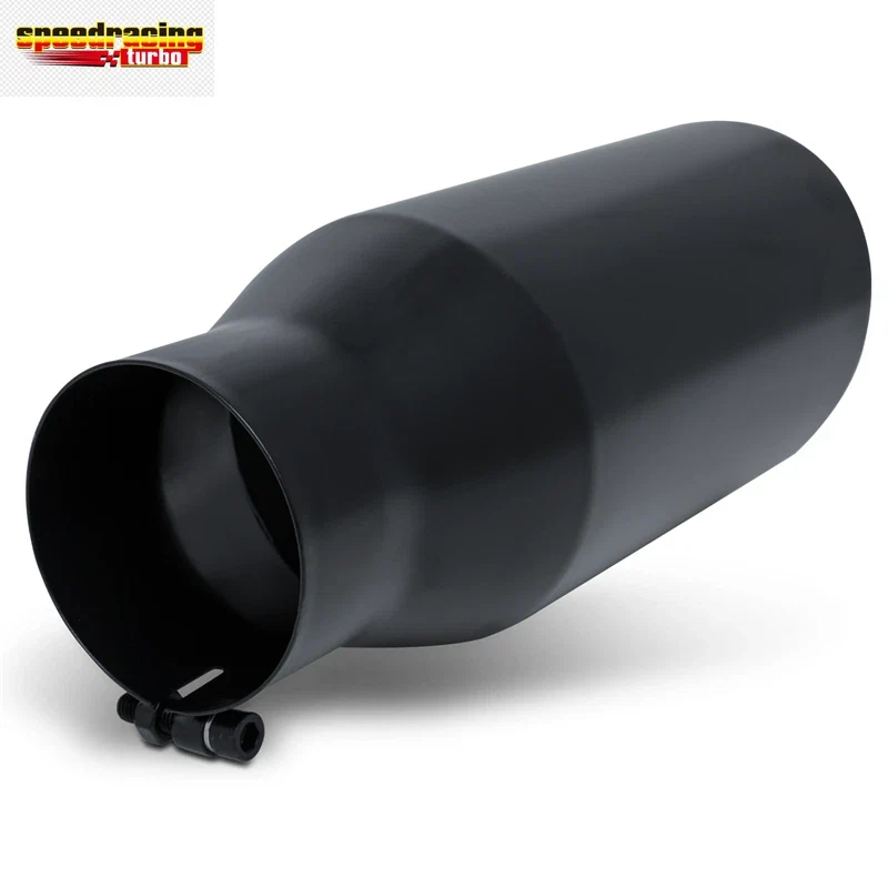 15" Black Slant Exhaust Pipe Tip for Universal Fit (5" Inlet, 7" Outlet)