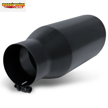 15" Black Slant Exhaust Pipe Tip for Universal Fit (5" Inlet, 7" Outlet)