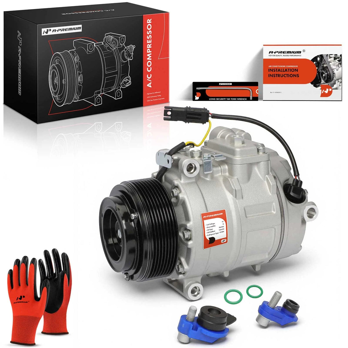 A/C Compressor with Clutch for BMW F10 528i (2011) - 64509196890, 64529165808