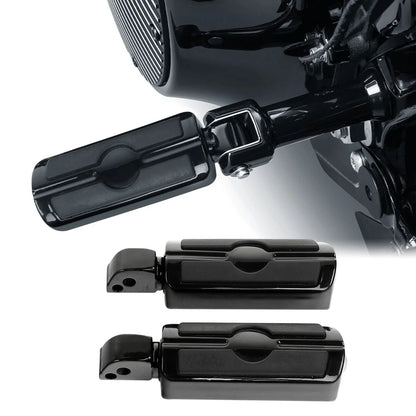 Black Rear Passenger Footpegs for Harley Softail Deluxe (2018–2025)