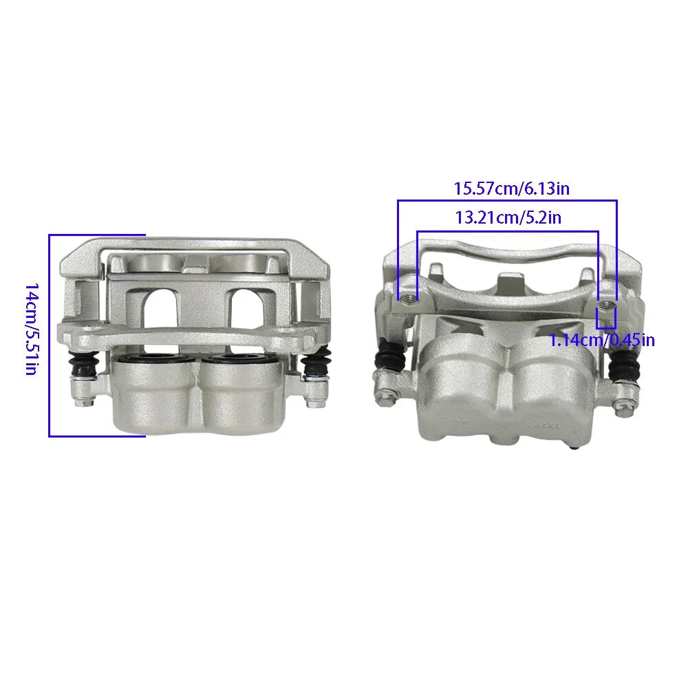 Set of 2 Front Brake Calipers with Bracket for Saturn Pontiac Chevrolet (2004–2007)
