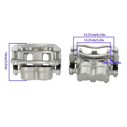 Set of 2 Front Brake Calipers with Bracket for Saturn Pontiac Chevrolet (2004–2007)
