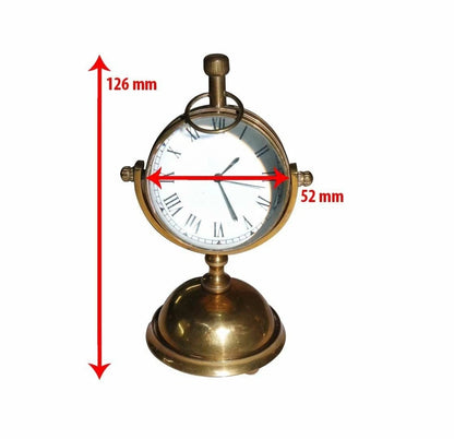 Bell Clock Nautical Watch Quartz Brass Body Roman Number White Face