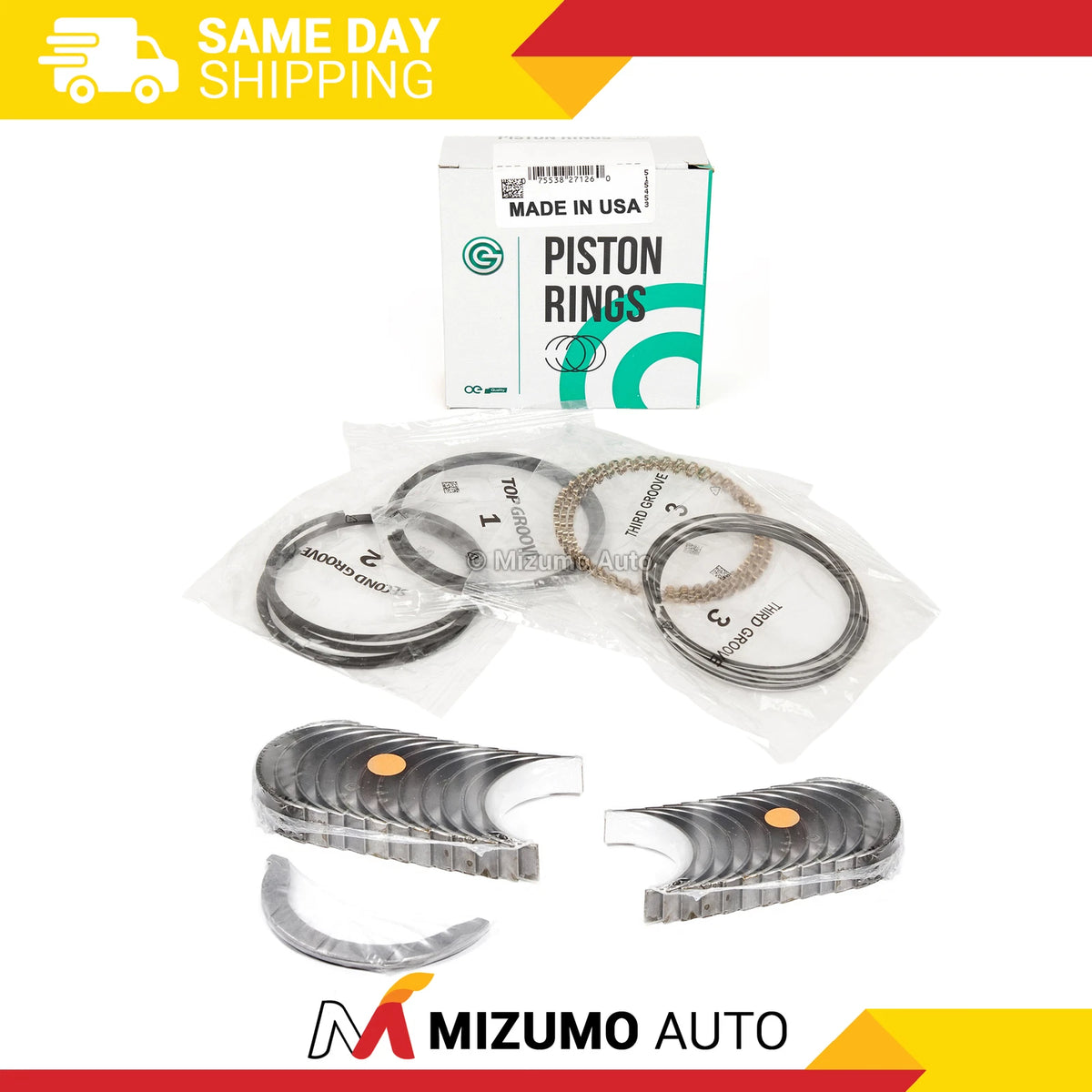 Piston Rings & Main Rod Bearings for Chrysler Dodge 2.7 (1998–2010) MA-9761277900, SWC10001, 2M4946, C86126, E904K