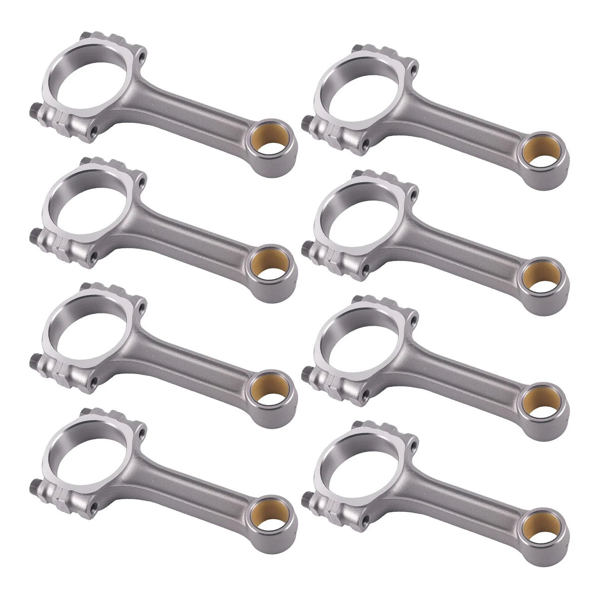 Set of 8 I-Beam 5140 Connecting Rods for SBC Chevy 350 (500HP)