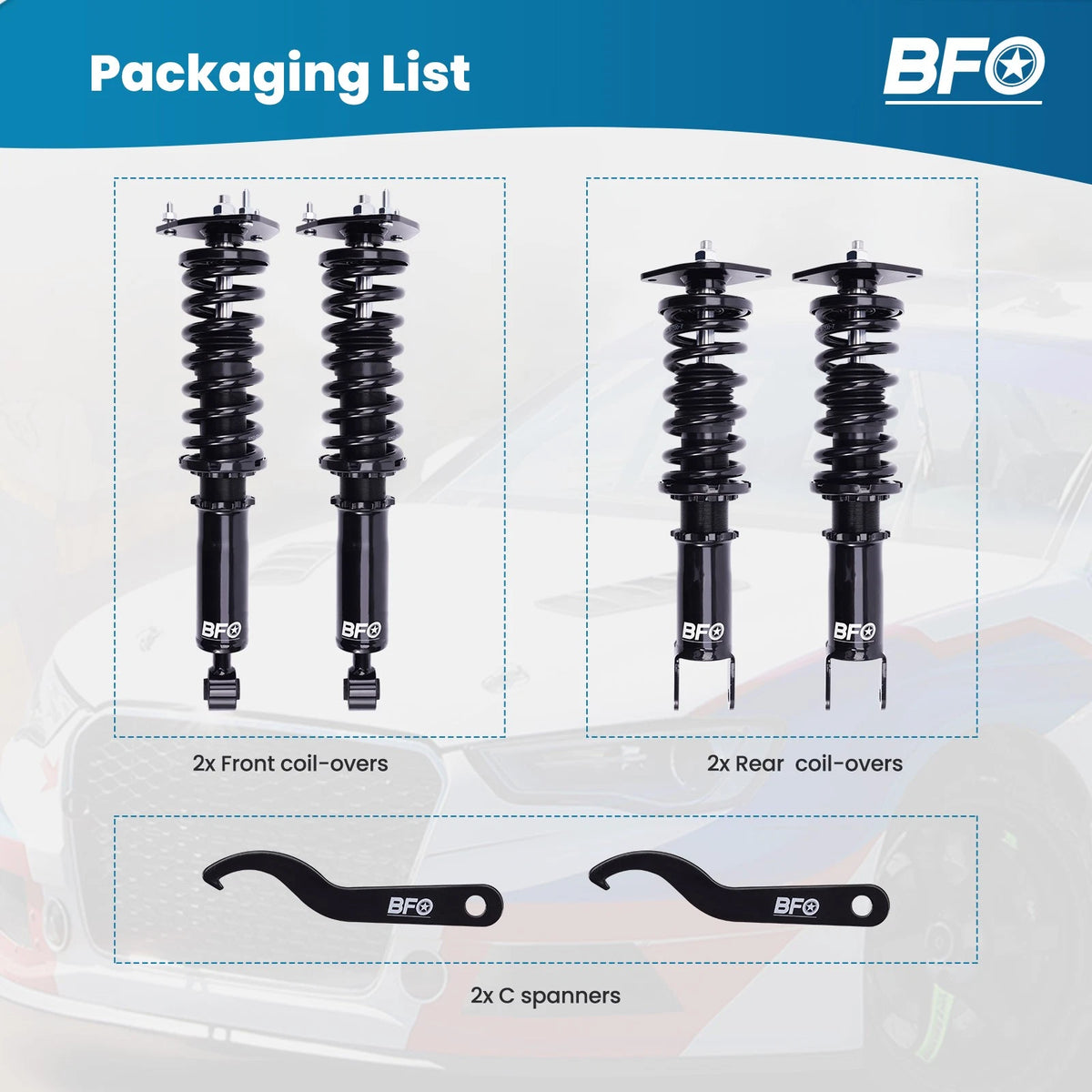 Adjustable Coilovers Lowering Kit for Nissan 370Z (Z34) 2009–2015, Z5NMFU