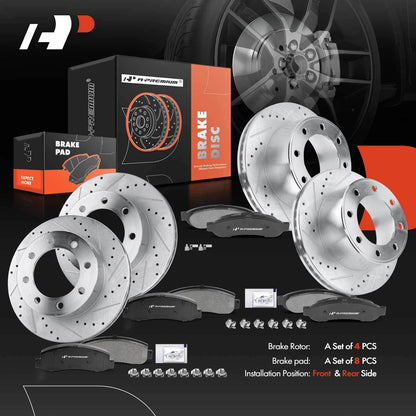 Drilled Rotors & Brake Pads for Ford F-250 Super Duty (2008–2012)