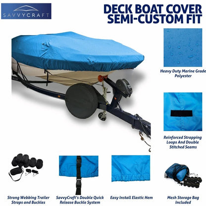Waterproof Deck Boat Storage Cover for NauticStar 203 SC (Heavy Duty)