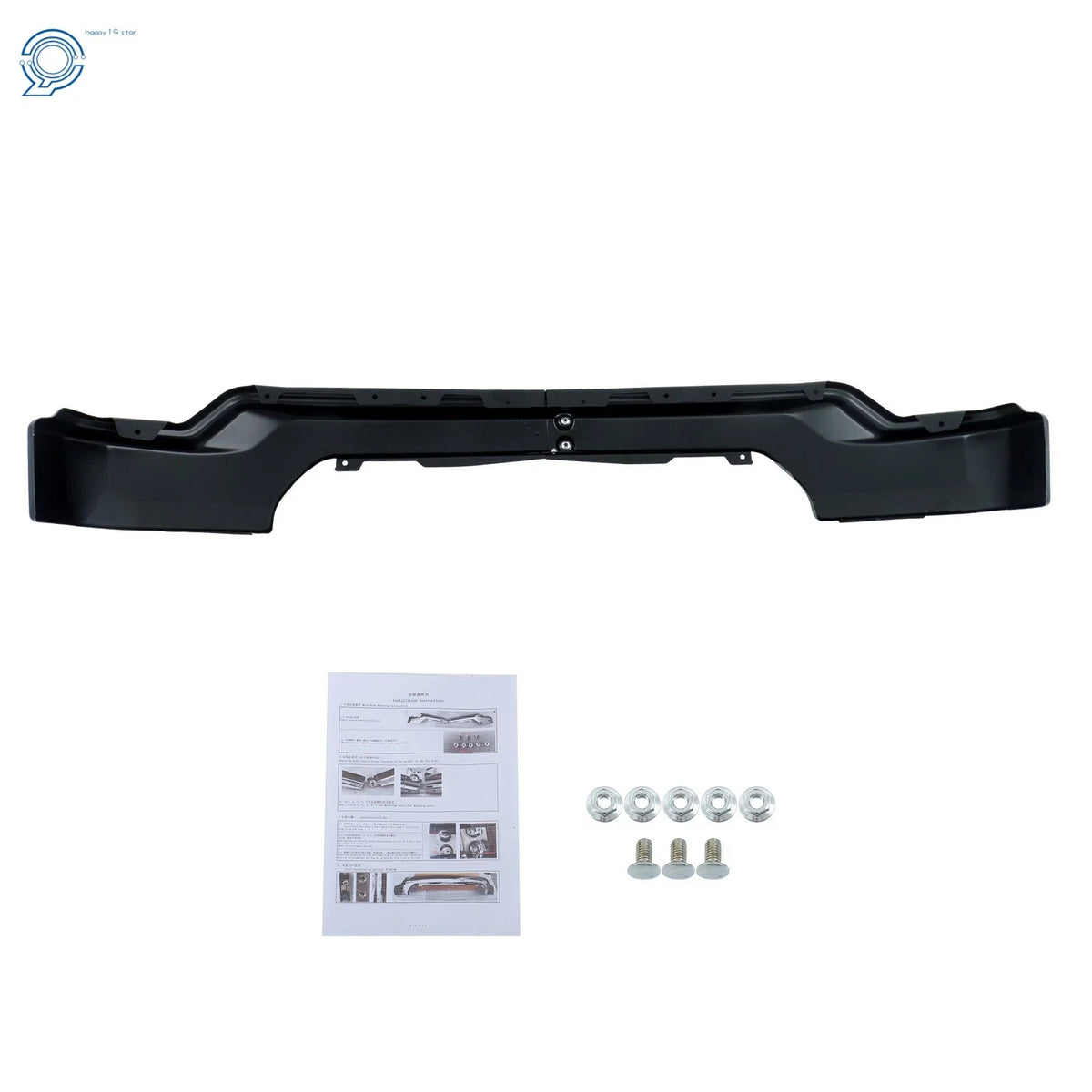 Black Steel Split Front Bumper for GMC Sierra 1500 (2019–2021)
