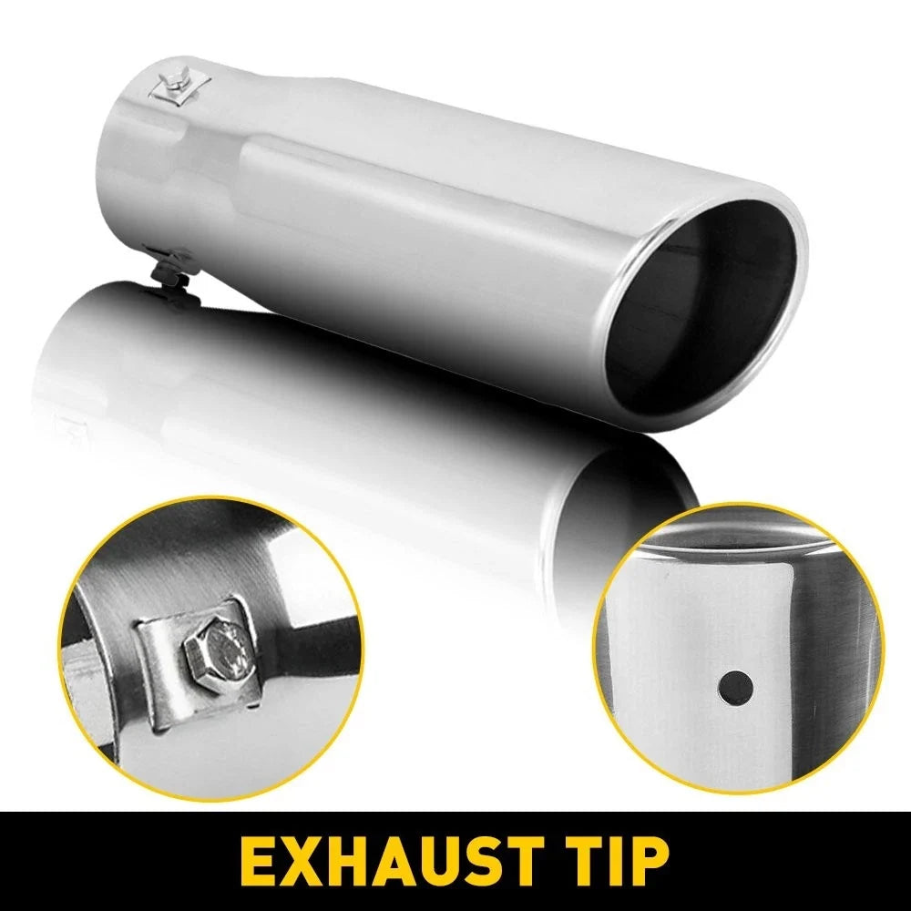 Exhaust Tip Muffler Pipe for Universal Fit (1.4"-2.5") Stainless Steel Silver