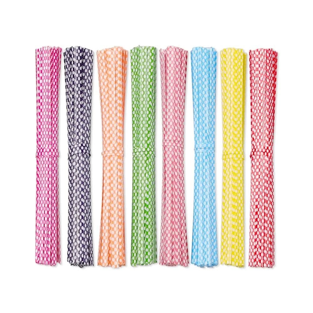 800 Pcs 6" Polka-Dotted Twist Ties for Various Uses (No Specific Part Numbers)