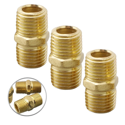 Brass Pipe Adapter for Air Line Air Tool Connector Fittings (1/4 inch)