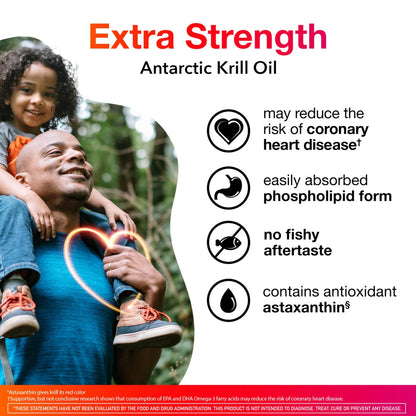 MegaRed Antarctic Krill Oil 500mg Omega 3 Fatty 90 Count (Pack of 1)