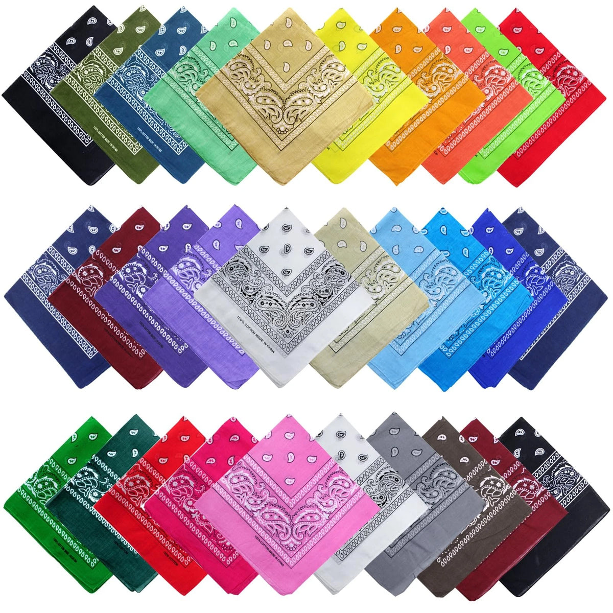 30PCS Bandanas for Multi-Purpose Use