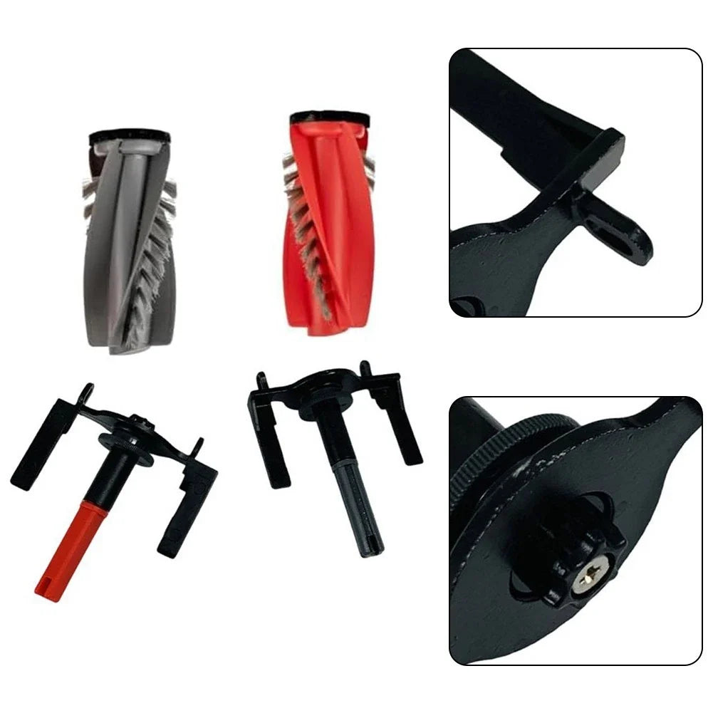 2 Brush Holders Plus 2 Main Brushes for Roborock Saros 10R (2020–2023)