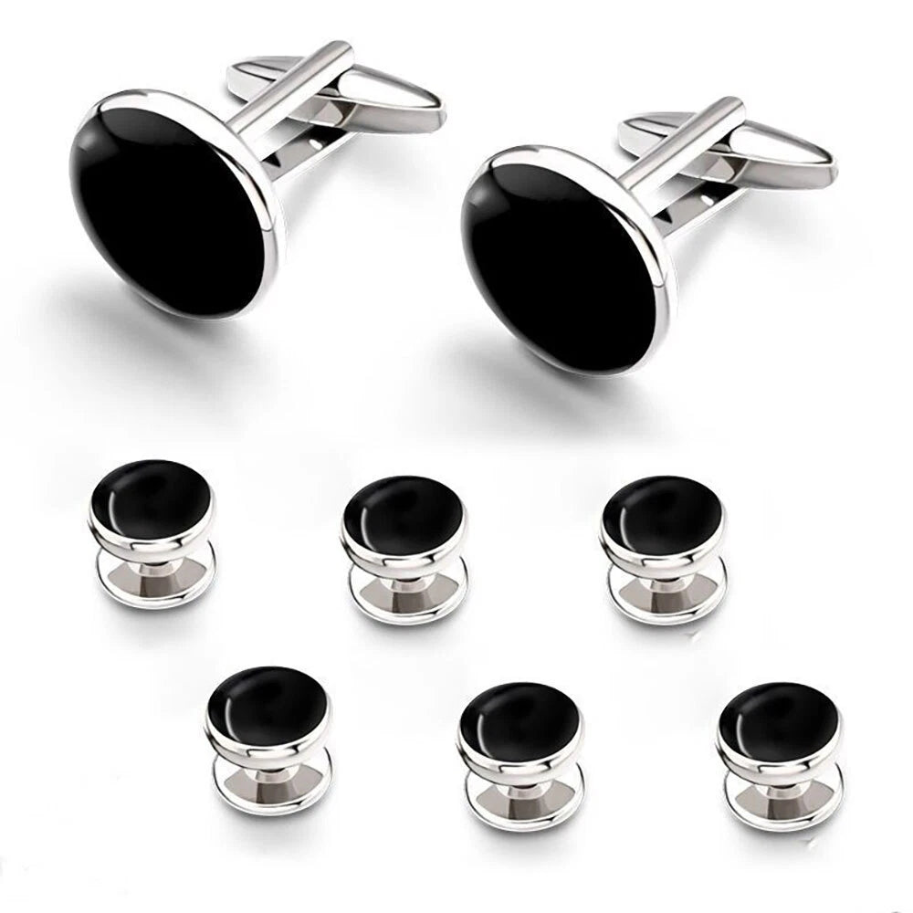 Set of 8 Tuxedo Cufflinks for Wedding Party