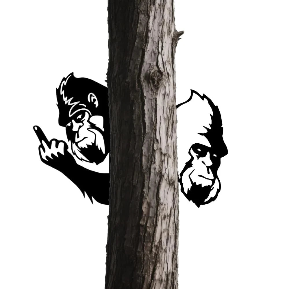 2X Peaking a Boo Bigfoot Car Decals 8"x15" Black