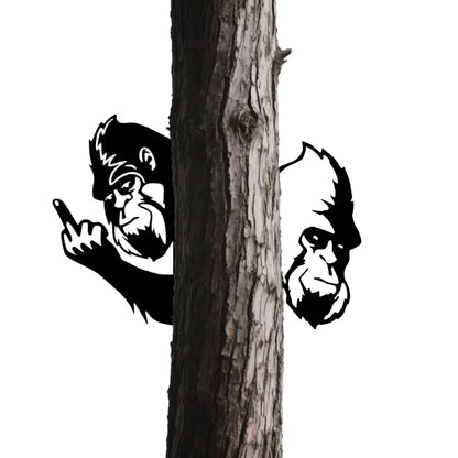 2X Peaking a Boo Bigfoot Car Decals 8"x15" Black