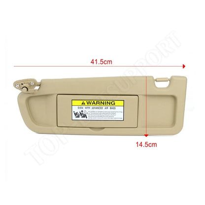 Left Driver Sun Visor for Honda Civic (2006–2008) Pearl Ivory Tan