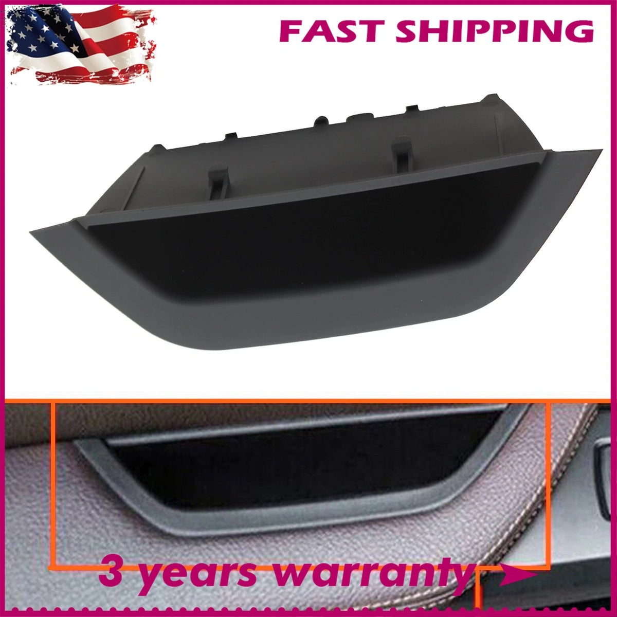 Left Door Inner Handle Pull Trim for BMW X3 F25 X4 F26 (2011–2017) 51417250306, 51-41-7-250-306