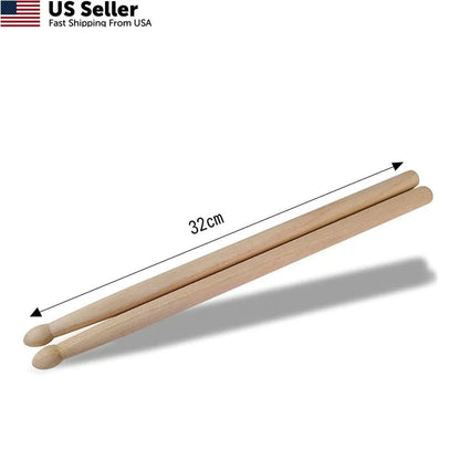 2X Maple Wood Drumsticks for Percussion Instruments
