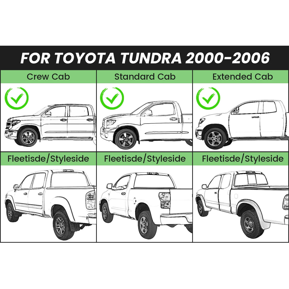 Chrome Rear Bumper Face Bar for Toyota Tundra (2000–2006) - CON-A000322, TO1102229