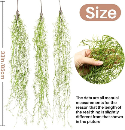 3X Faux Spanish Moss for Plants (Artificial Hanging Bulk)