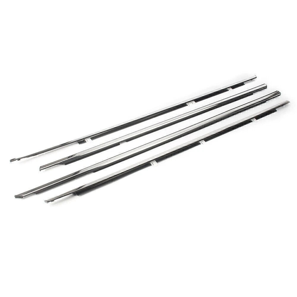 Set of 4 Weatherstrip Window Moulding Trim Seal for Honda Accord (2008–2012) Chrome