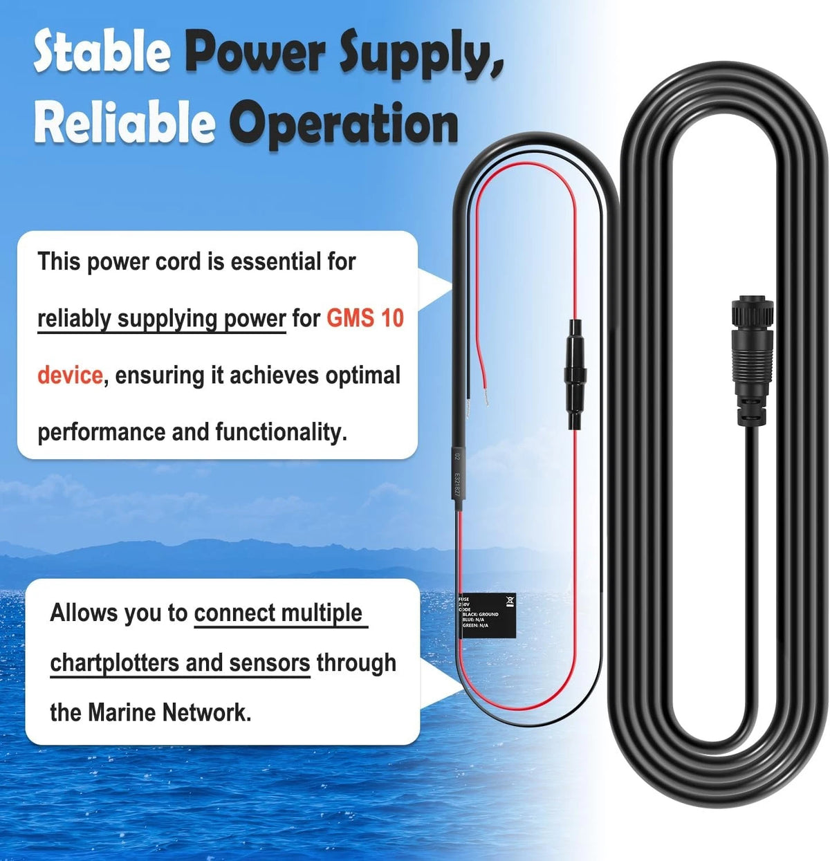 Power Cable 7Pin for Garmin GMS 10 Network Port Expander (010-10553-00)