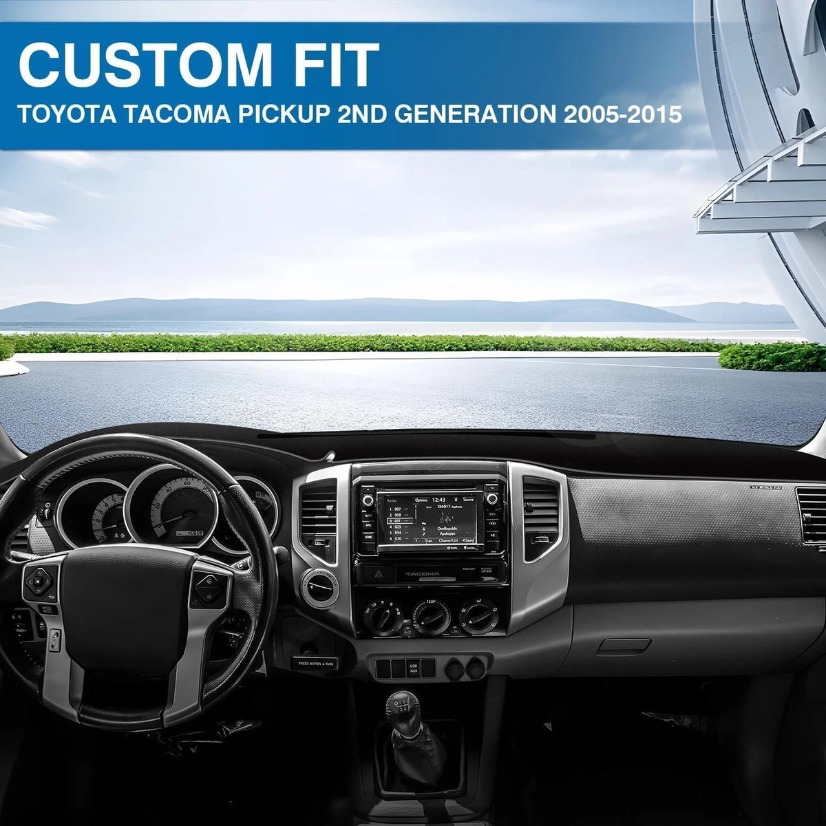 Black Dash Cover for Toyota Tacoma (2005–2015)