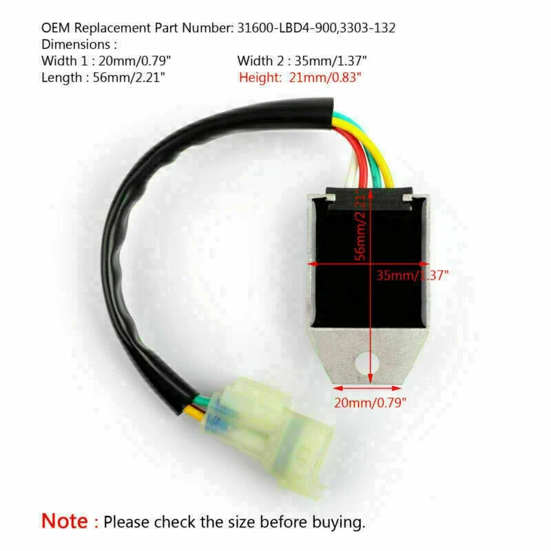 Voltage Regulator Rectifier 12V for KYMCO Mongoose 50 70 90 (2004–2007)